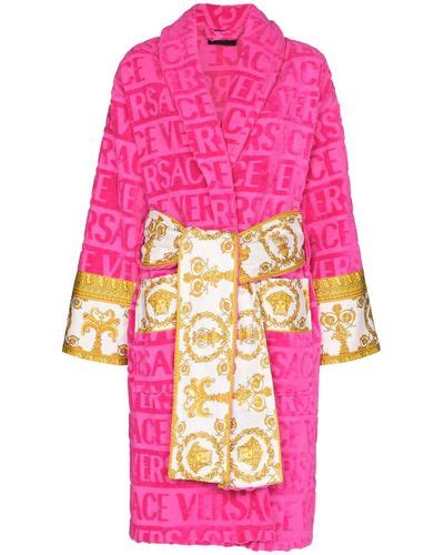 women's versace robe pink|Versace housecoat.